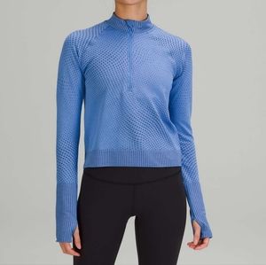 Lululemon Athletica Rest Less Cropped Half-zip